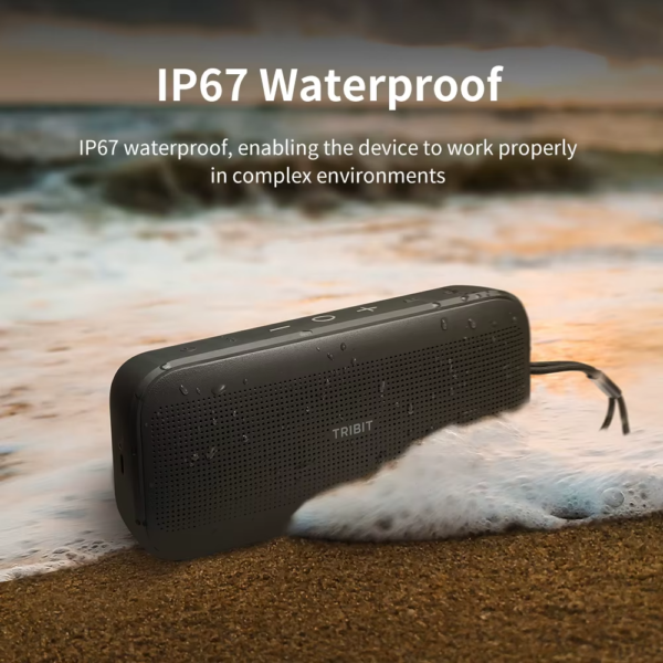 Tribit StormBox Flow Alto-falante portátil com potência de 25 W com graves profundos, IP67 à prova d'água, alto-falante sem fio para acampamento/caminhadas para exterior