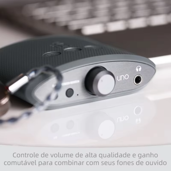 Amplificador de fone de ouvidoWIiFi Audio uno USB-C DAC PCM DSD MQA ES9219 Hi Res Amp IEM EQ Jogos, filmes, música, podcasts e YouTube